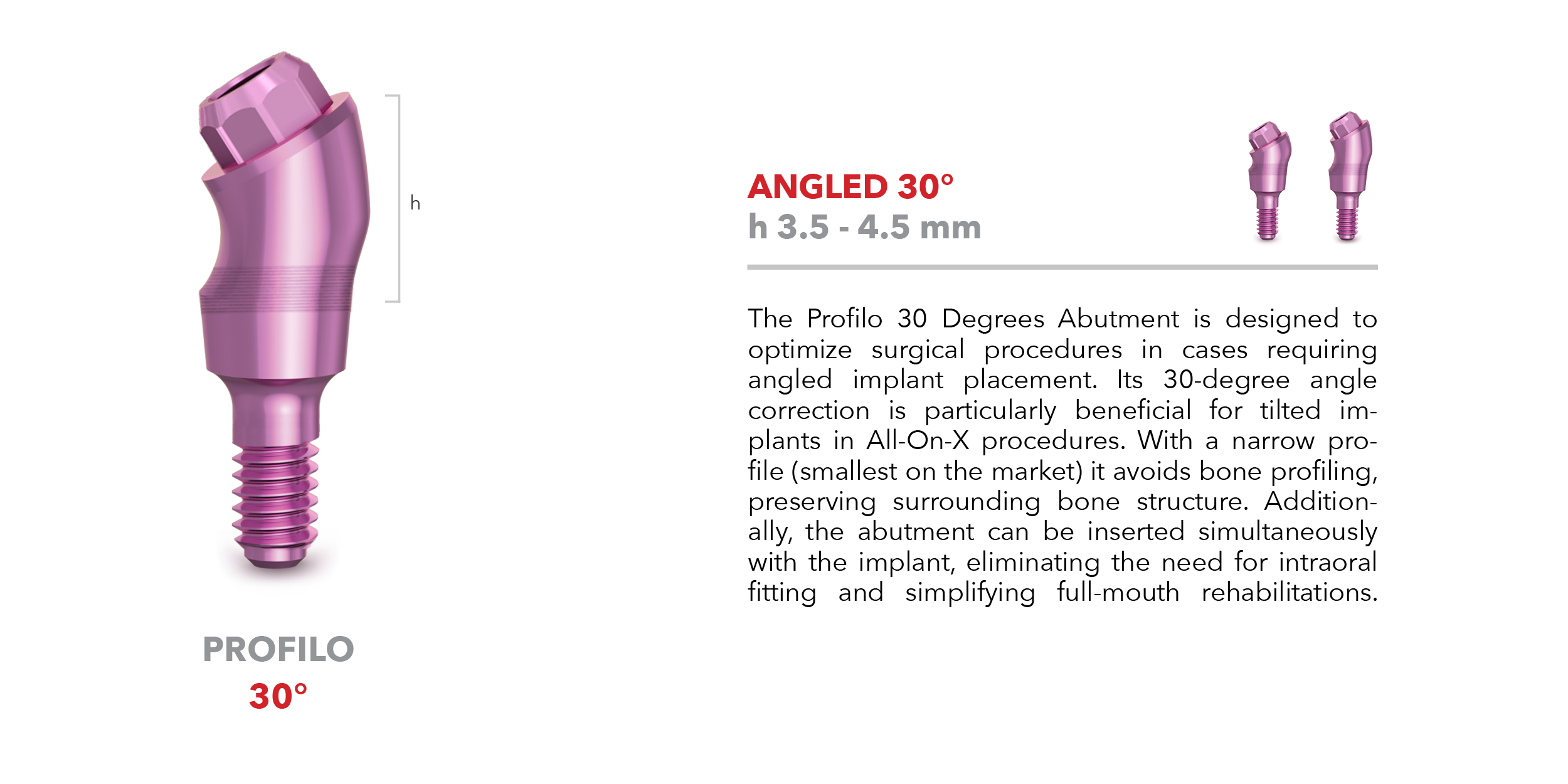 Profilo abutment - Angled 30°