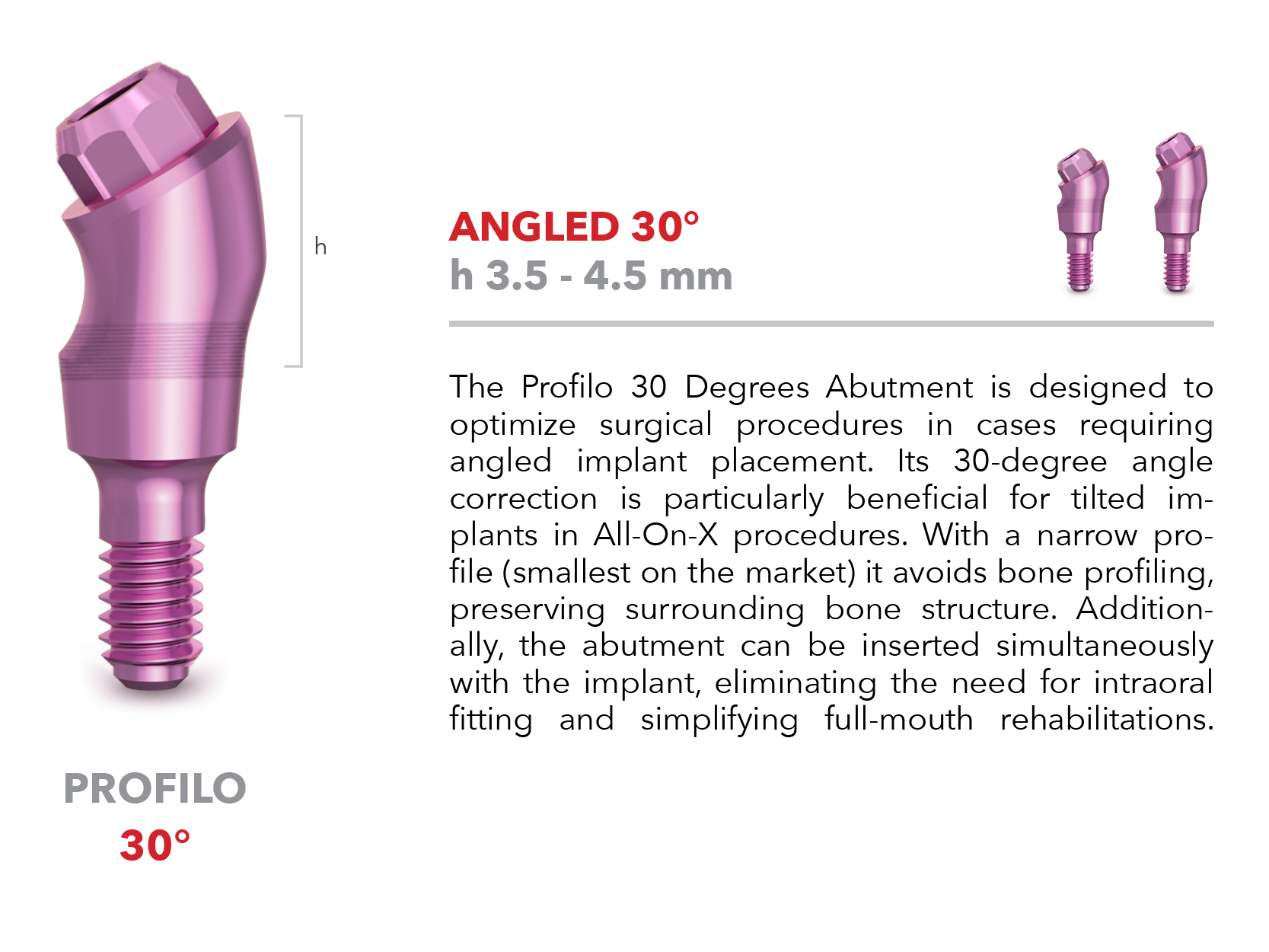 Profilo abutment - Angled 30°